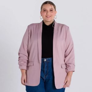 blazer rosa para post sobre moda básica feminina Havan