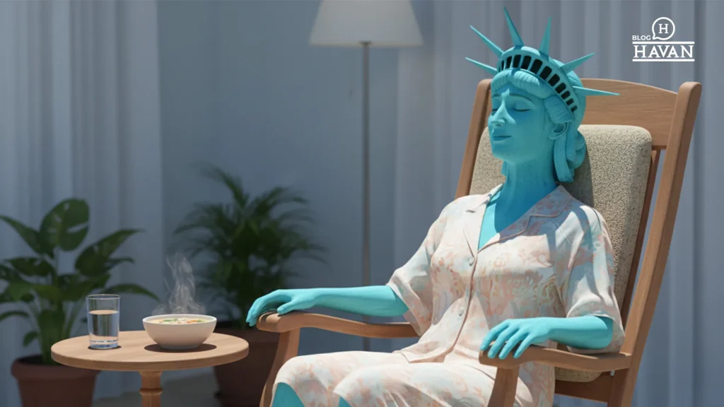 Liberdade descansando ao lado de um prato de sopa e um copo de água